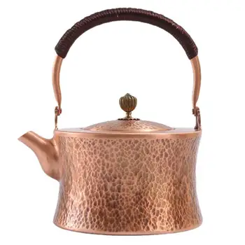Handcrafted-Style Hammered Copper Tea Kettle 1