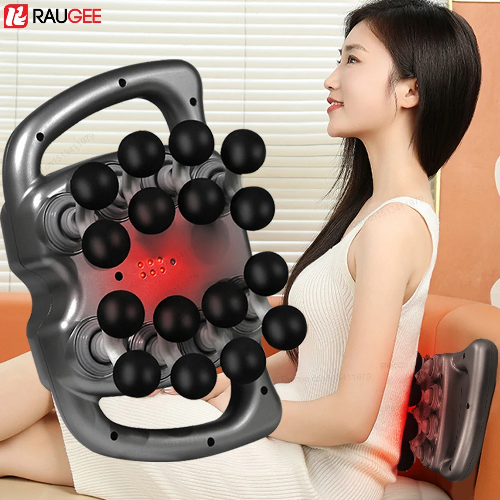 Fascia Gun High Frequency Professional Massage Gun 16 Heads Neck Waist Muscle Relaxation Vibrating Gun Shoulder Body Massage Gun