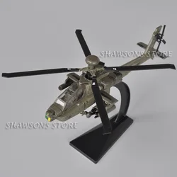 1:72 Diecast Aircraft Model Toy AH-64 Helicopter Gunship Apache Miniature Replica Sound & Light