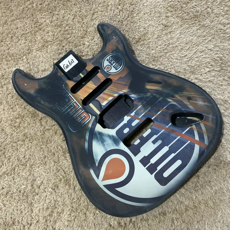 Transfer Painting ST Model Electric Guitar Body  SSH Pickups Tremolo Model DIY Guitar Parts Replace Accessories  GB617