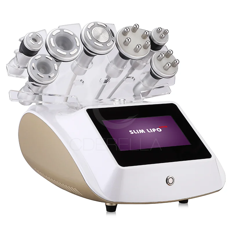 Portable 7 in 1 Cavitation Body Shaping Machine 40K Cavitation Vacuum Body Slimming Weight Loss Machine Vacuum Cavitation System
