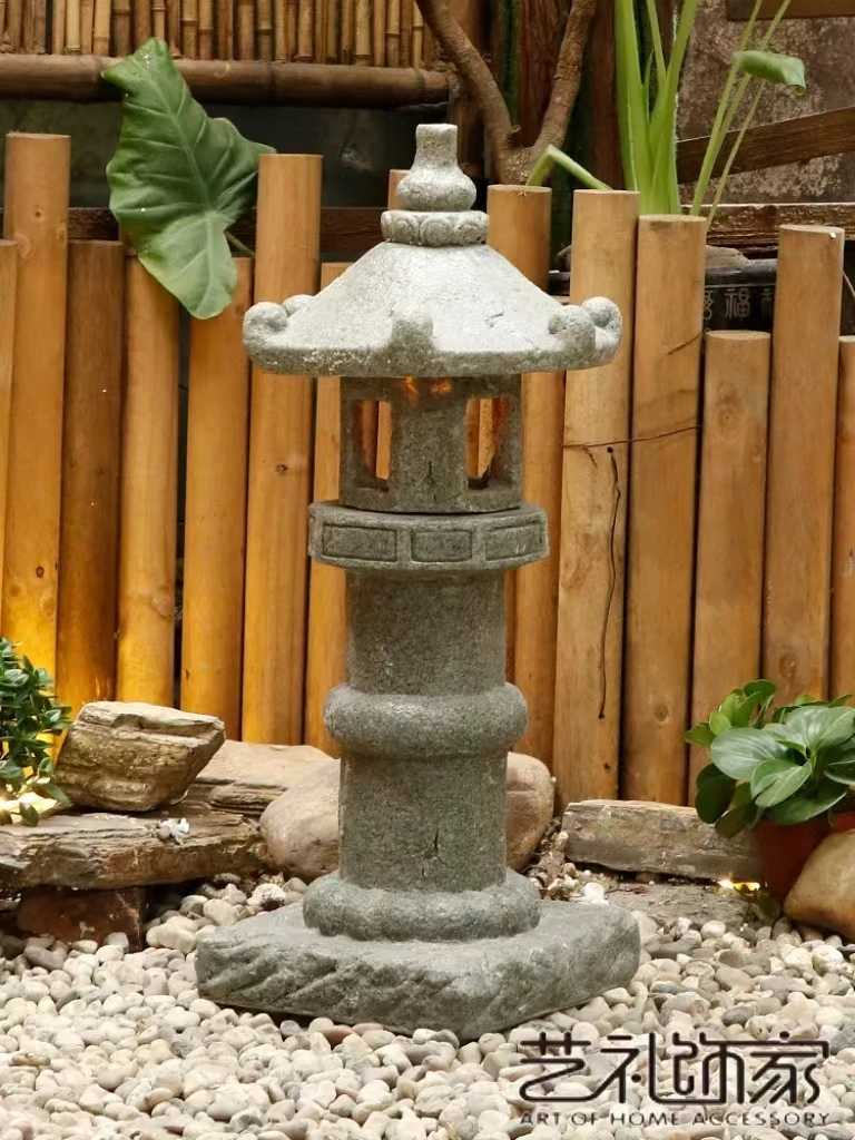 Cage courtyard stone lamp bluestone lighthouse dry landscape ornaments