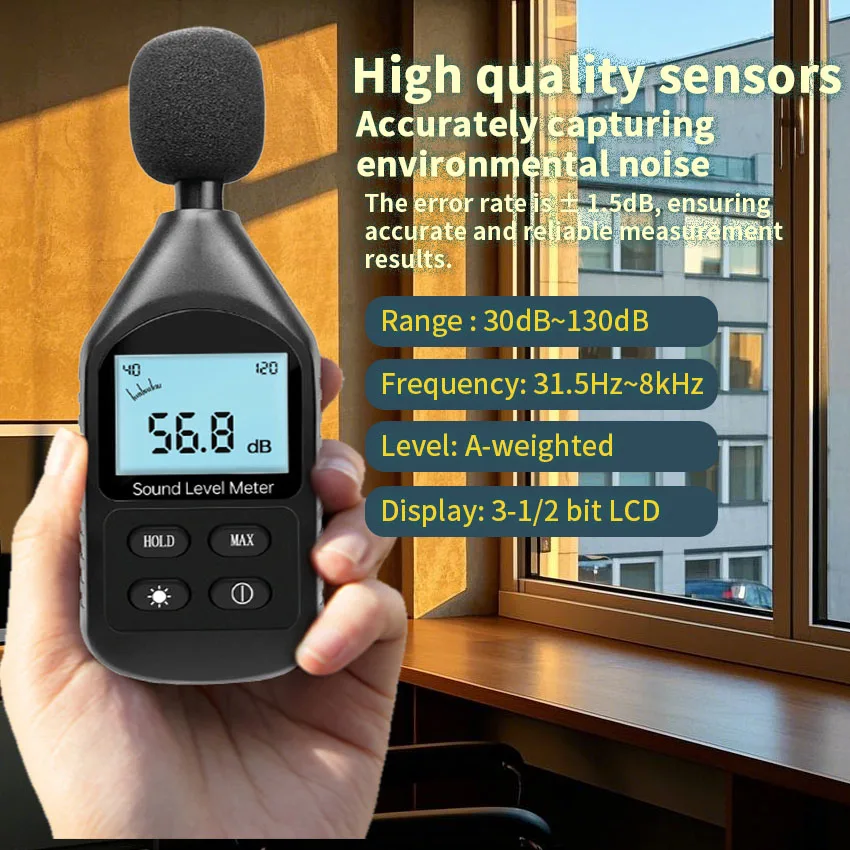 

Handheld industrial grade noise meter low-power consumption Accurate measurement JD 105 digital tester