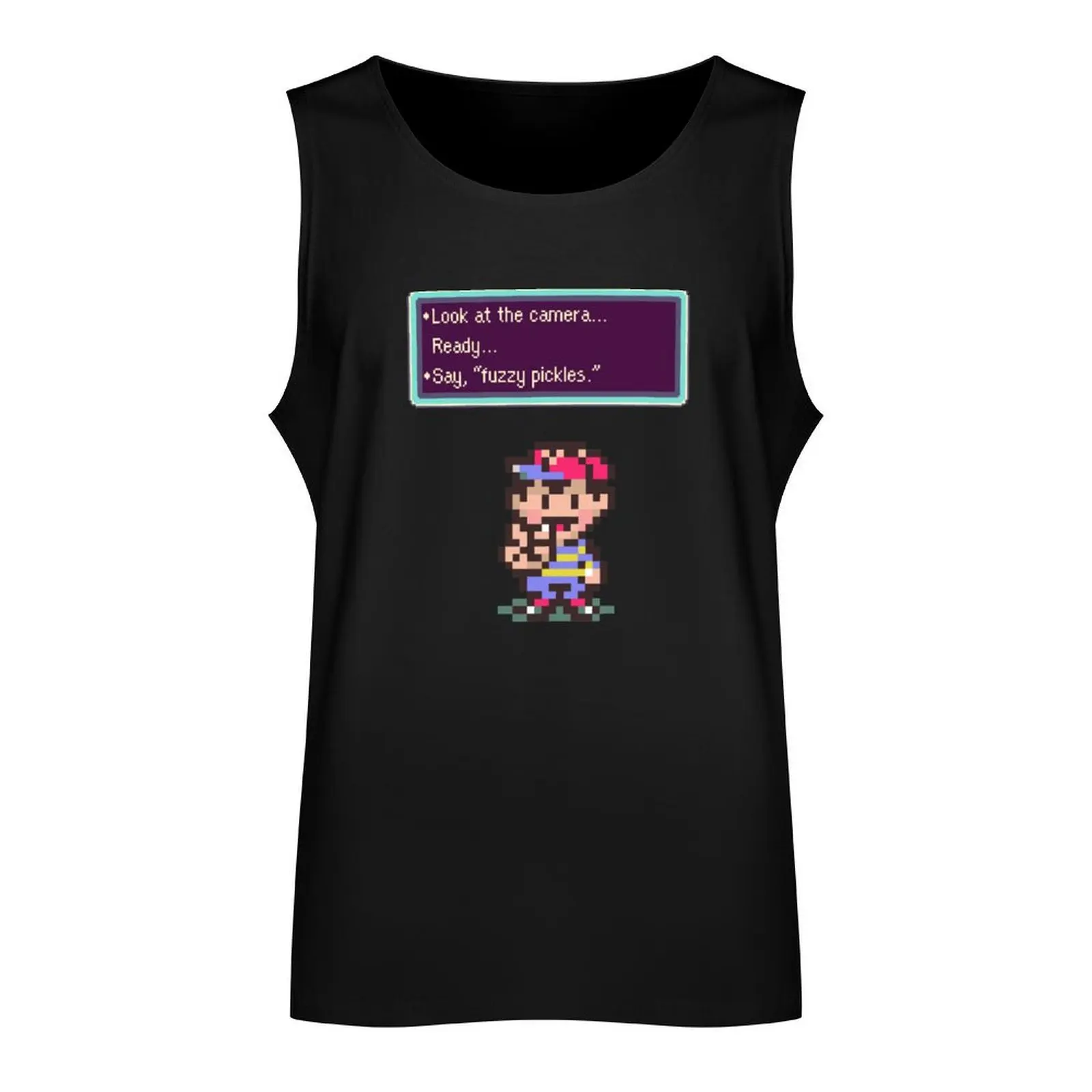 Earthbound Fuzzy Pickles Tank Top mens designer clothes Gym man best selling products