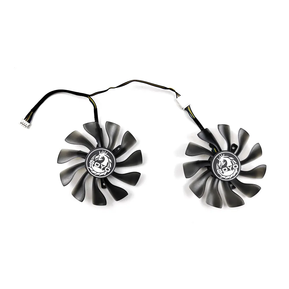 DIY RX5700XT graphics card fan suitable for SOYO AMD Radeon RX 5700XT 8GB graphics card fan cooling fan replacement