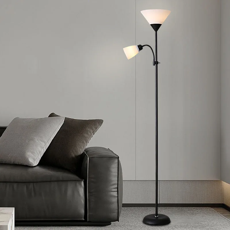 

Modern Nordic Living Room Floor Lamp Bedroom Bedside LED Standing Light Study Desk Lamp Multifunctional Vertical Lighting E27