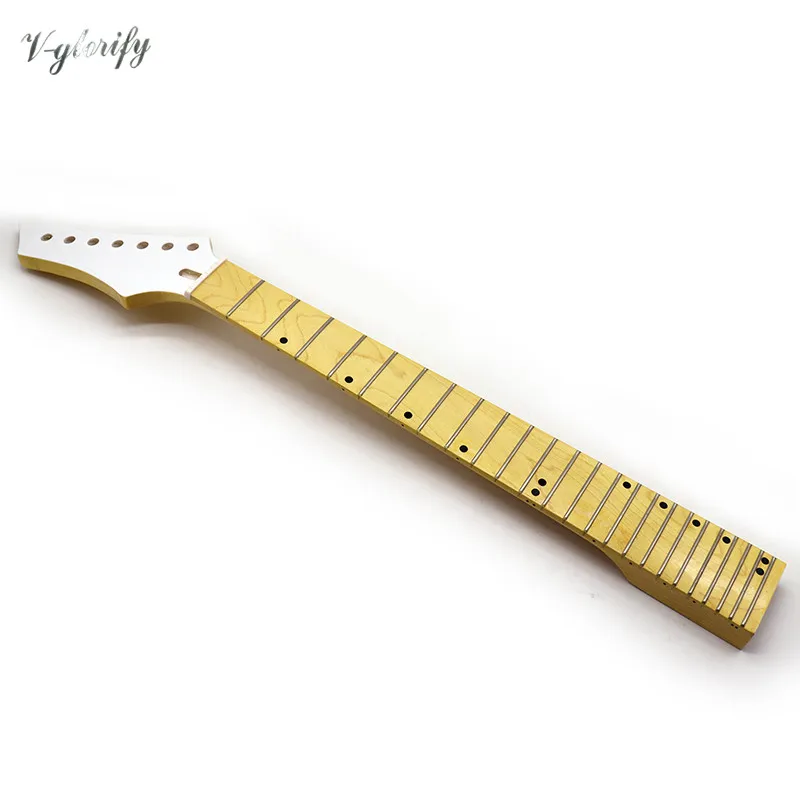 Left Hand Electric Guitar Neck 24 Frets 7 String Guitar Neck Canada Maple High Gloss Maple Fingerboard Guitar Parts Natural