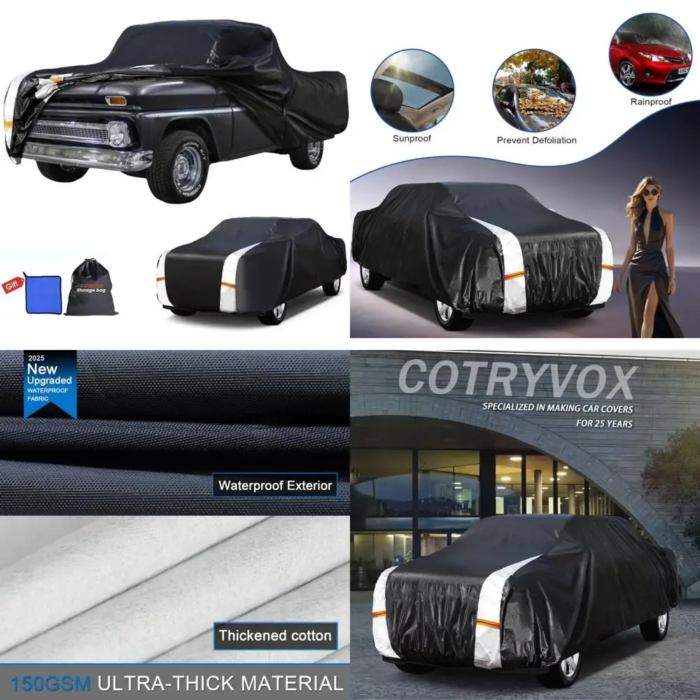 

Изготовленный на заказ чехол для грузовика на стандартную/расширенную/кругленную кабинку 1960-2002 годов, короткая кровать, длина кровати 6,5–6,6 дюйма, с молнией двери, 12 слоев.