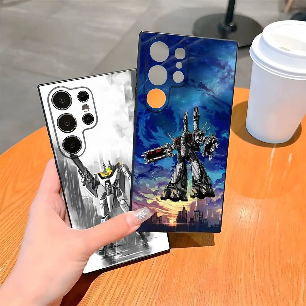 R-Robotech Macross funda de teléfono para Samsung S25 Ultra S24 S23 Fe S22 S20 S21 Plus A54 A34 A53 A16 contraportada