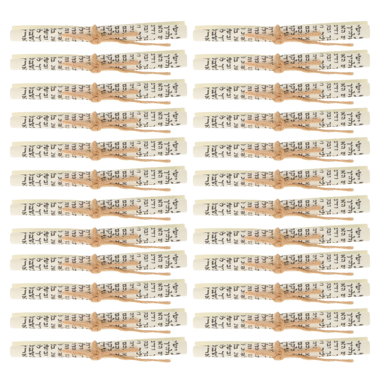 24Pcs Blessing Mezuzah Scroll Hebrew Script Jewish Mitzvah Kosher Scroll Doorpost Religious Home Decor Hanukkah Favor