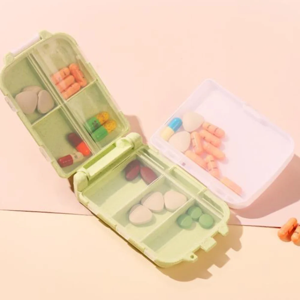 Caja de almacenamiento de pastillas de viaje con nombre personalizado, pastillero pequeño portátil de 7 rejillas para farmacia, caja de medicina