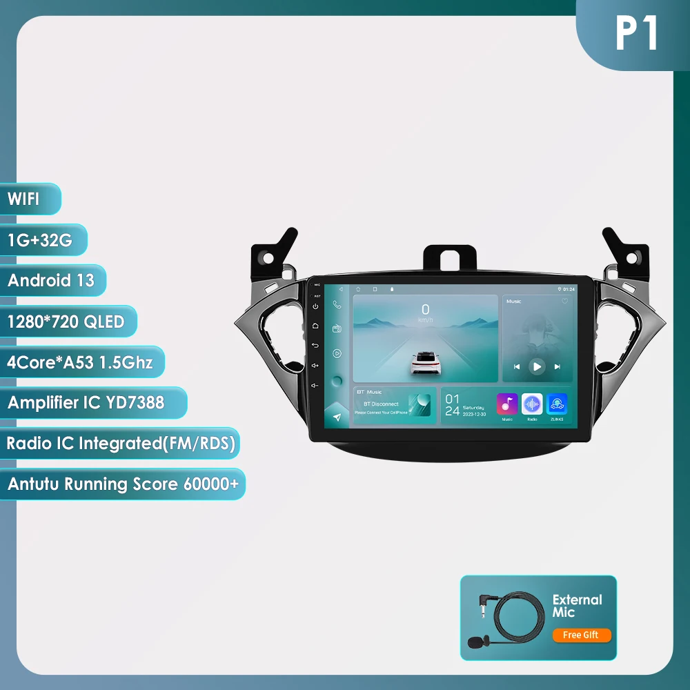 ossuret Carplay Android 12 Autoradio Voor Opel Adam 2013-2016 Opel Corsa E 2015-2019 Auto Multimediaspeler 2din Autoradio 4G-Let