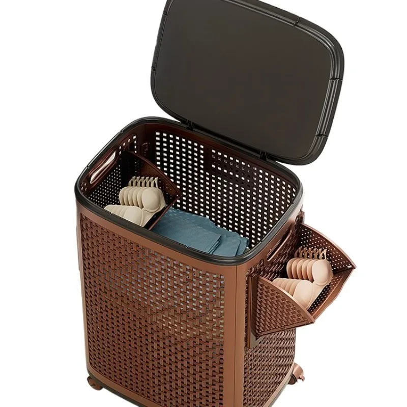 Household clothes mobile storage large-capacity basket, dirty clothes basket