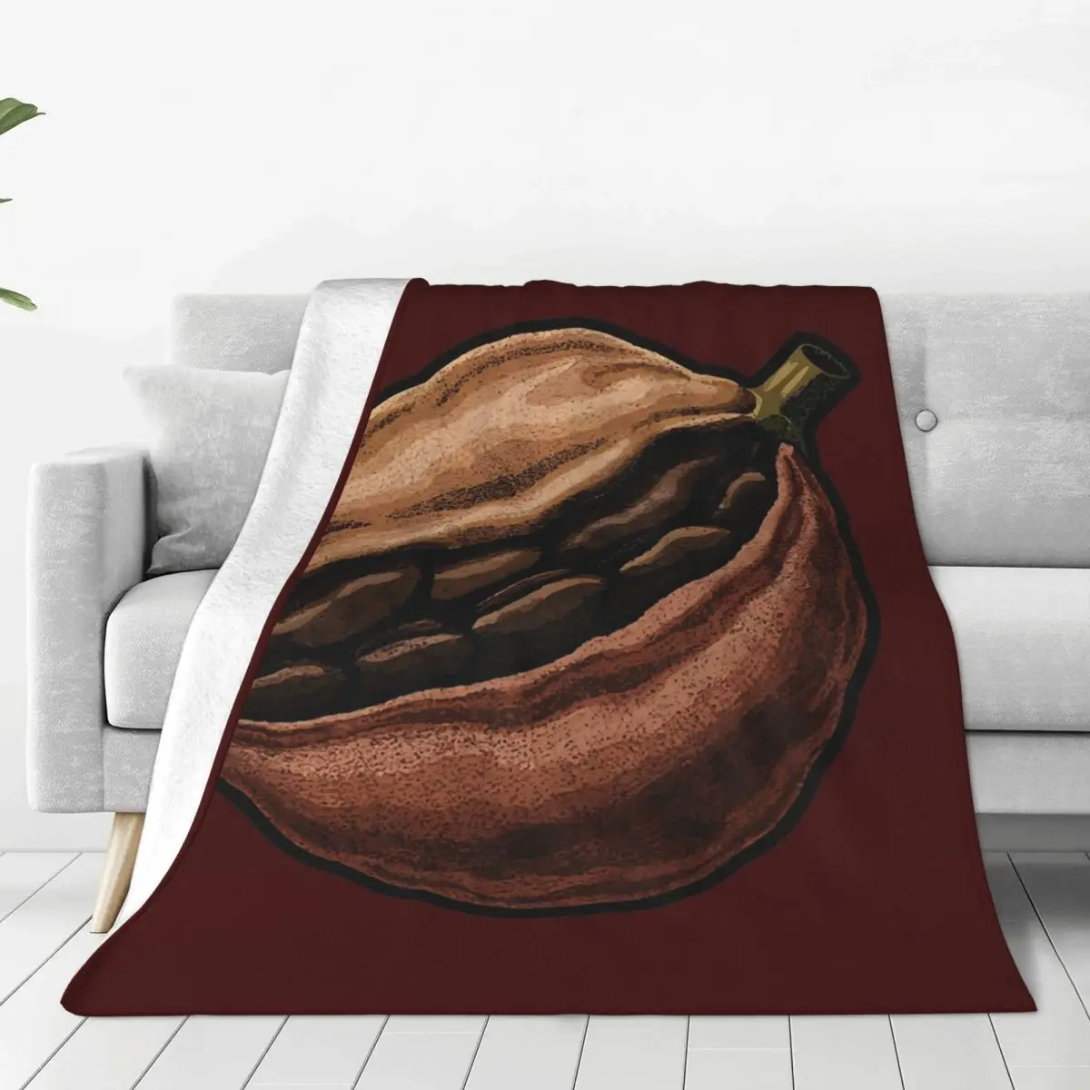 Love Coffee Bean Blanket Flannel Super Soft Sofa Throw Blankets For Home Bedroom Outdoor Throws Bedspread Quilt