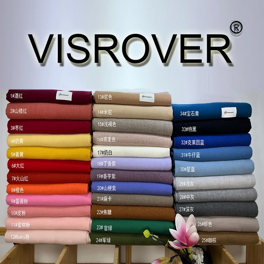 VISROVER new 34 colors woman cashmere winter scarf fashion female Wool handfeel Winter shawl  solid color winter wraps Gift