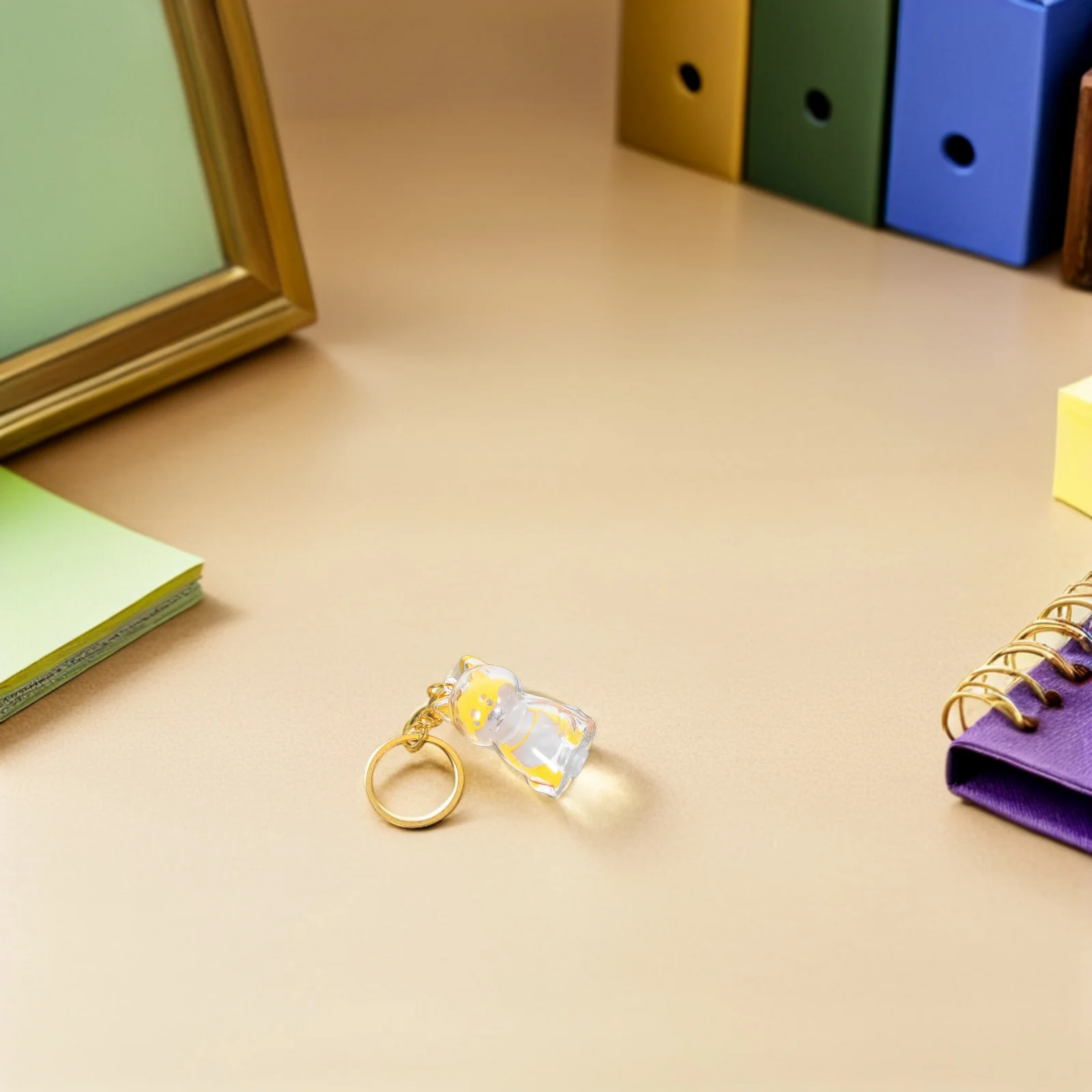 

4Pcs Dog Hair Keepsake Collector Keychain Transparent Storage Box Memorial Pet Hair Holder Souvenir Dog Keychain Charm