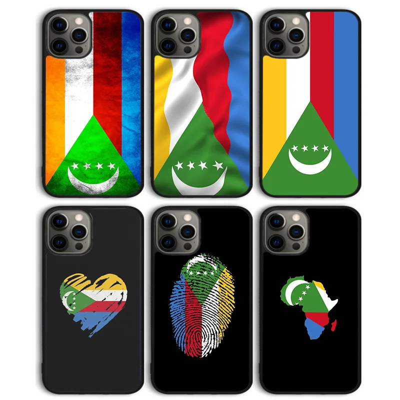 Comoros Flag Phone Case Back Cover for iPhone 16 15 SE2020 14 13 11 12 Pro Max mini XS XR X PlusS Shell Coque