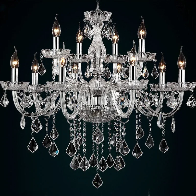 crystal chandelier simple home decoration hotel banquet hall creative candle crystal pendant lamp