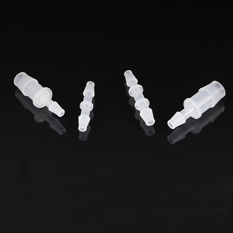 5pcs 1.6-19mm Hose Barb Plastic Reducing Straight Connector Pagoda Joint Pipe Fitting For Aquarium Fish Tank Air Pump Aerator