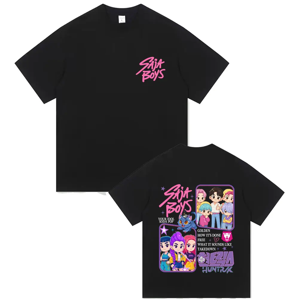 

Kpop Demon Hunters Saja Boys T-shirt Rumi Mira Zoey T Shirts Derpy Tiger Tshirt Men Women Halloween Christmas Style Streetwear