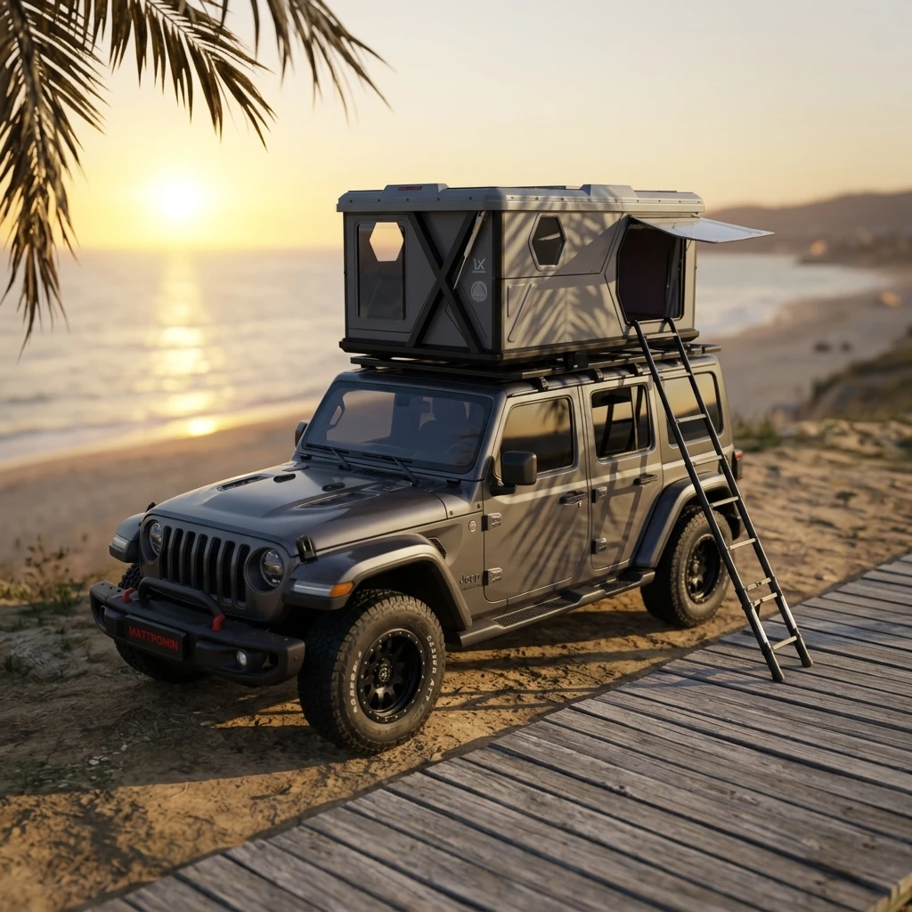 Double-Layer Hard Shell Quick Automatic Opening Roof Top Tent Rigid Panels Premium Camping Waterproof UV