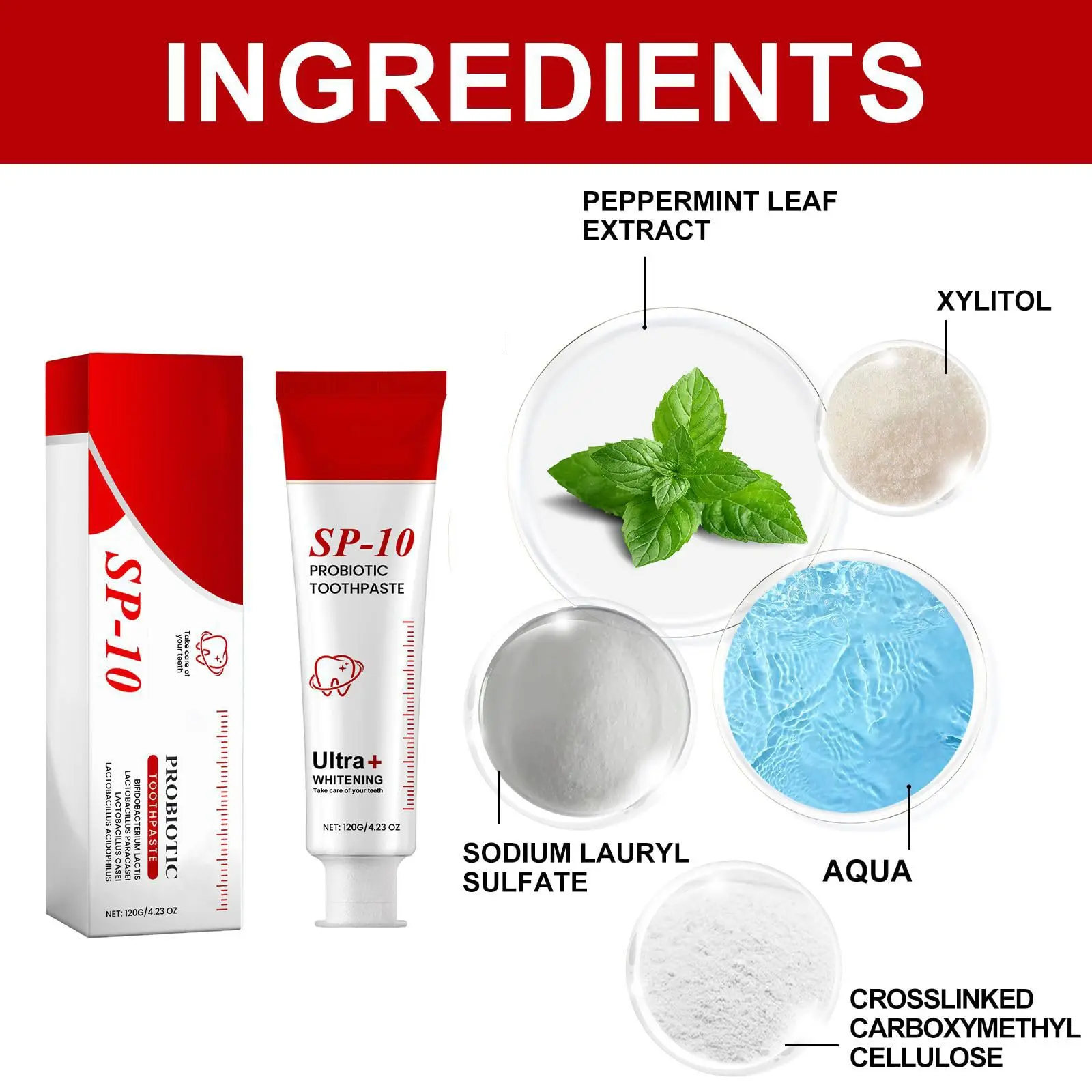 1/2/3 قطعة Sp-10 معجون أسنان بروبيوتيك تركيبة آمنة من المينا للأسنان الحساسة اللثة الصحة دعم التنفس الطازج نكهة النعناع