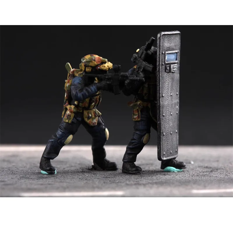 1:72 مقياس نموذج 6 قطعة SAS البريطانية خدمة الهواء الخاصة 6 الجنود ألعاب شخصيات الحركة لتقوم بها بنفسك المشهد ملحق جمع عرض المشجعين