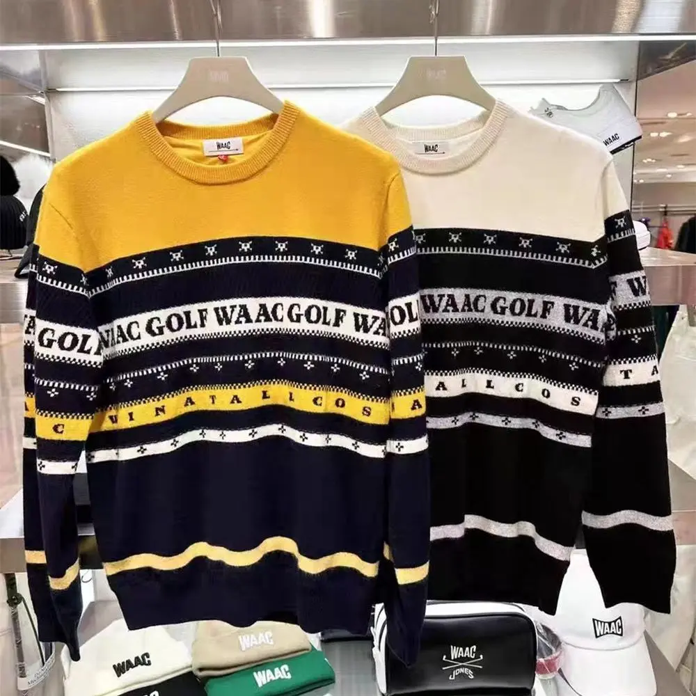 

Golf New Sweater Men's Fashionable Stylish Knit Top Comfortable Crew Neck Long Sleeve Thickened Pullover