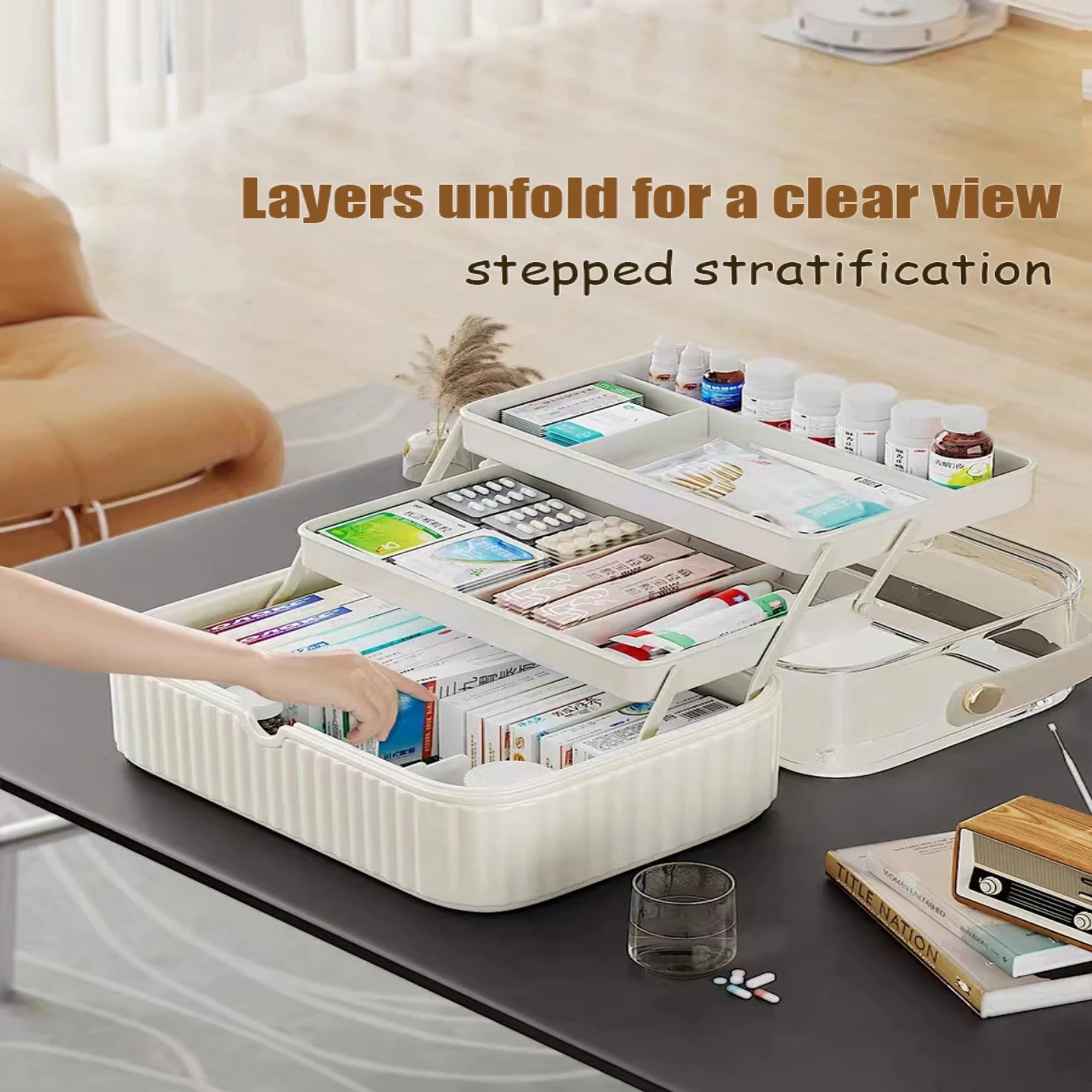 

Medicine box decoration household large-capacity medicine box multi-layer medicine small medicine box large medical