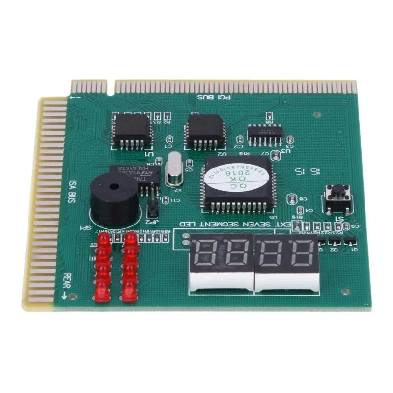 New 4 Digit LCD Display PC Analyzer Diagnostic Post Card Motherboard Tester with LED Indicator for ISA PCI Bus Mainboard