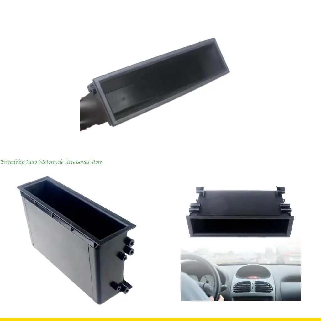 SZCH Universal Car Single Din Dashboard Trim Radio Pocket Storage Box