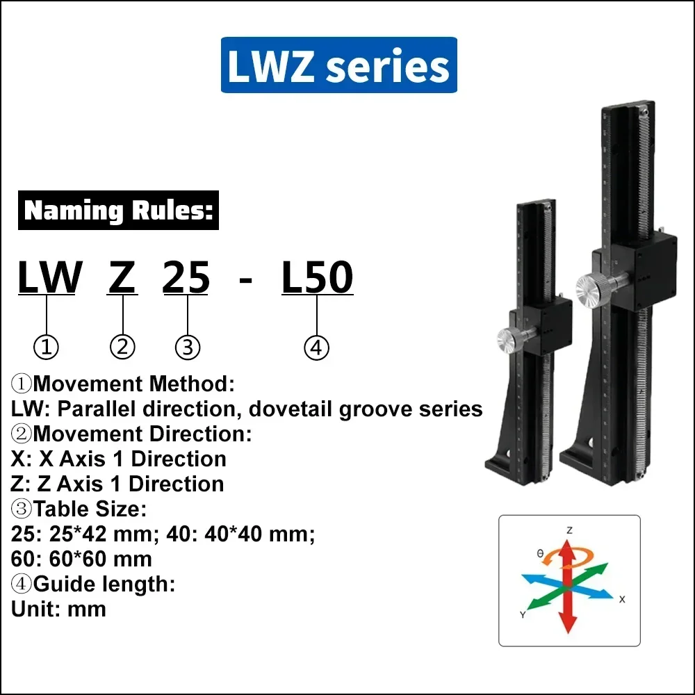 X Z XZ Axis Optical Trimming Displacement Platform Precision Dovetail Manual Slide Table for Core Adjustment Mobile Correction