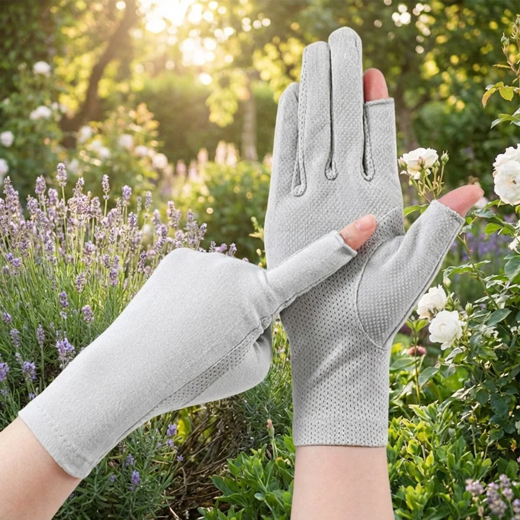 

New Fashion Summer Sunscreen Gloves Breathable Thin Anti-UV Mittens UV Protection Anti-slip Cycling Driving Gloves Women Girls