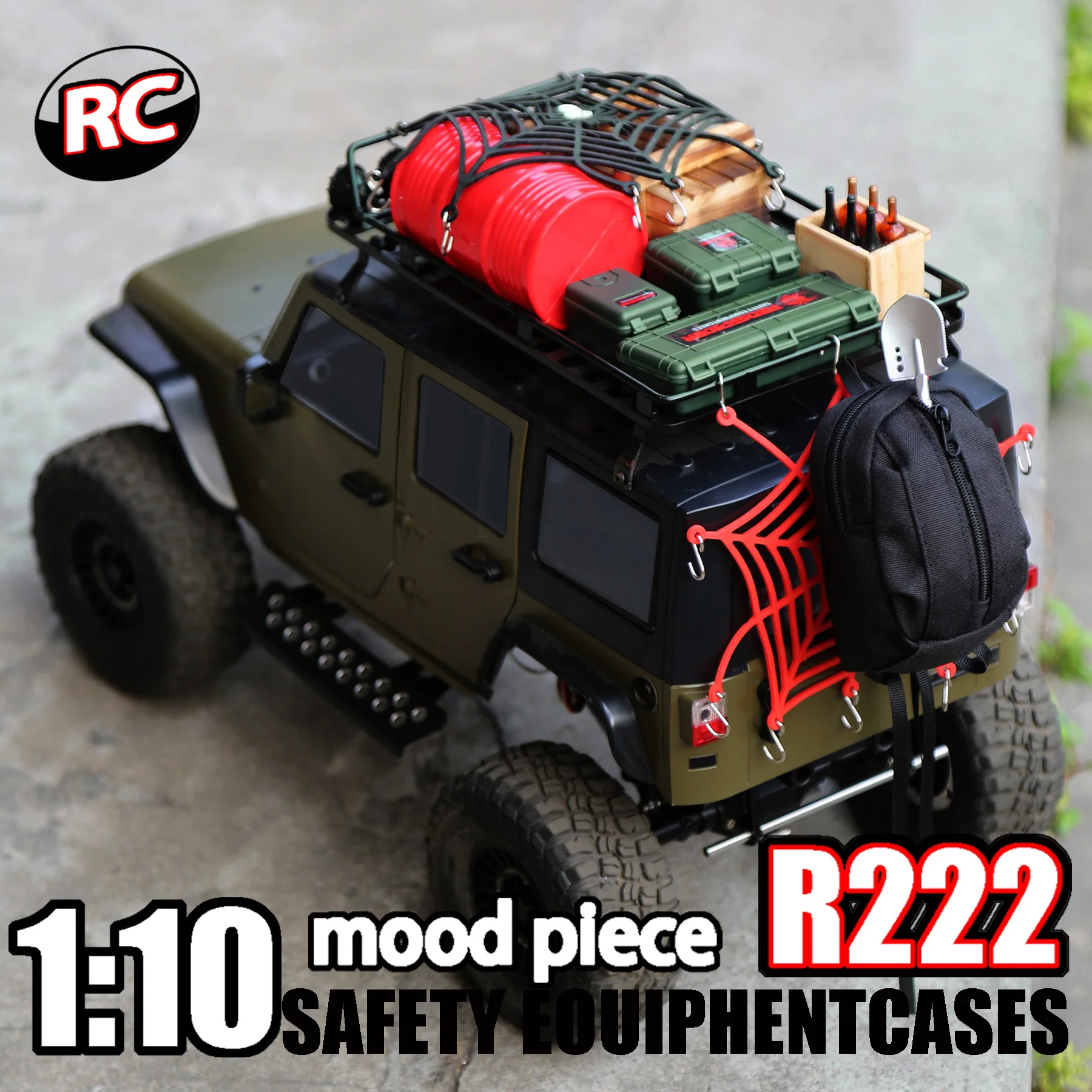 3PCS 1:10 Decor Accessories Plastic Weapon Storage Box for Axial SCX10 TRX4 TRX6 D90 Tamiya CC01 Car Truck Screw Box