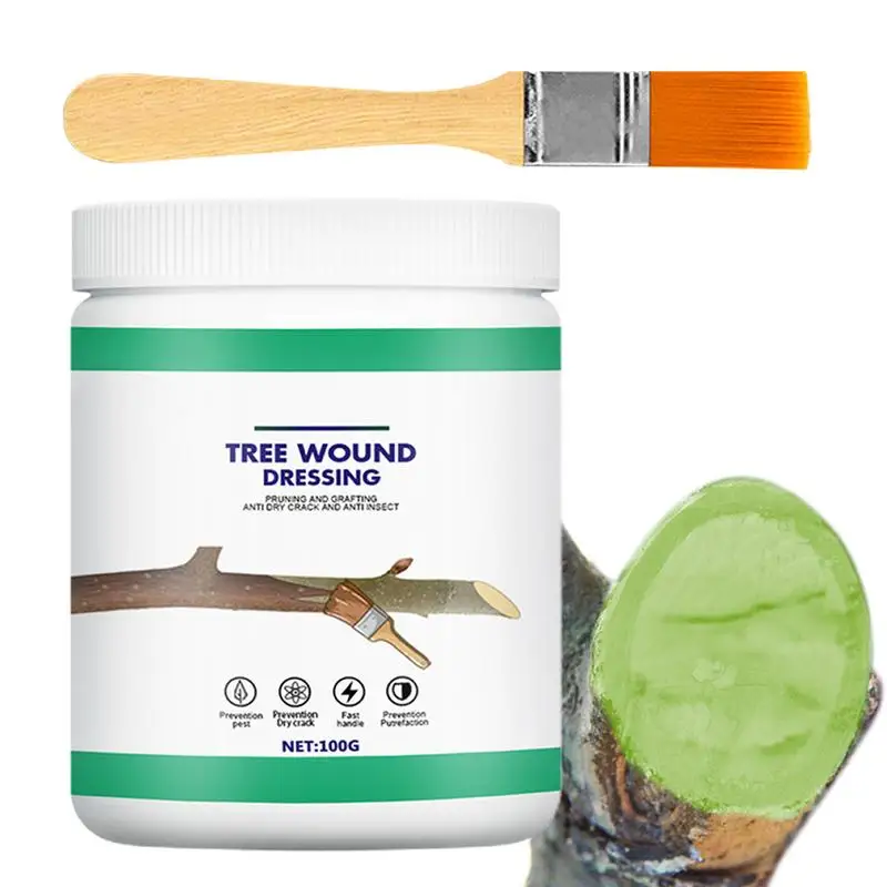 Tree Pruning Sealer with Brush Bonsai Cut Wound Paste Plant Grafting Pruning Sealer Garden Supplies Trees Repairing Agent