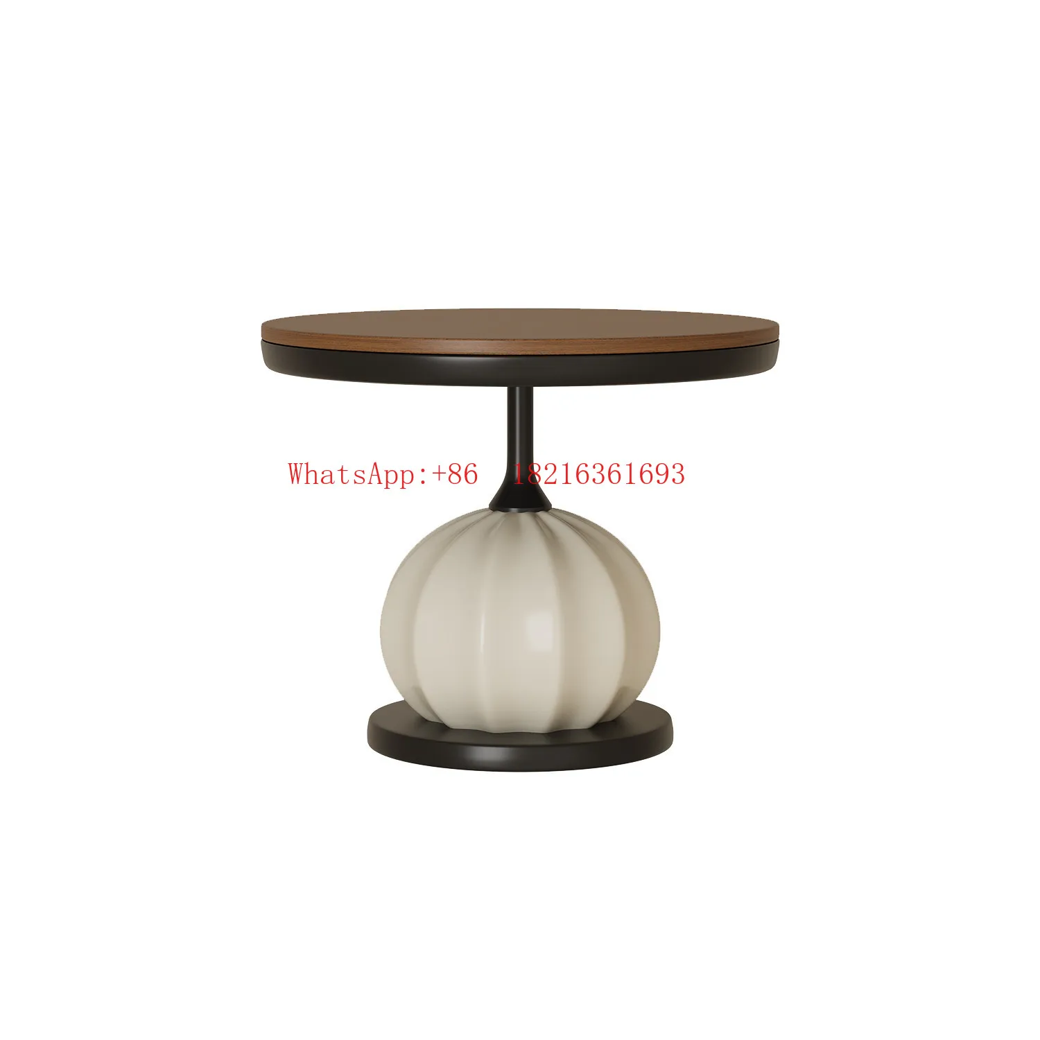 

Круглый прикроватный столик в стиле лайт-люкс для гостиной и балкона, креативный угловой столик