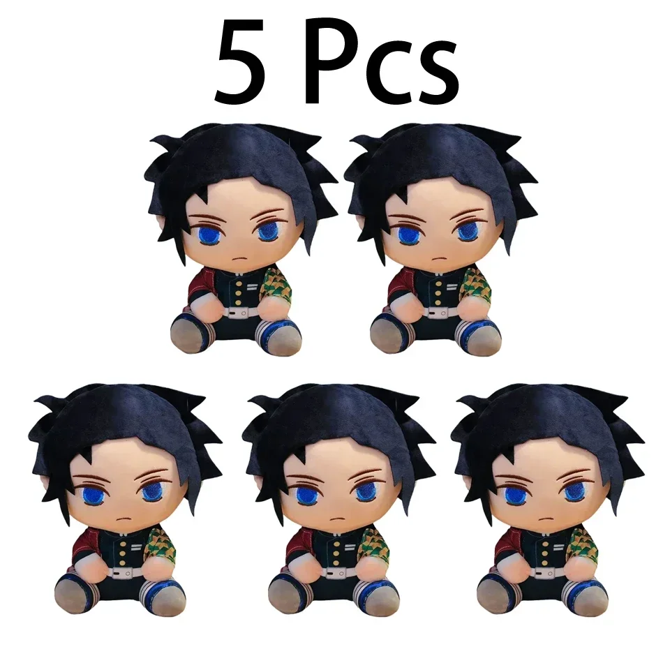7pcs 20cm Demon Slayer Plush Doll Tanjirou Nezuko Zenitsu Anime Movie Stuffed Toy Kimetsu No Yaiba Game Plushie Figure Kids Gift