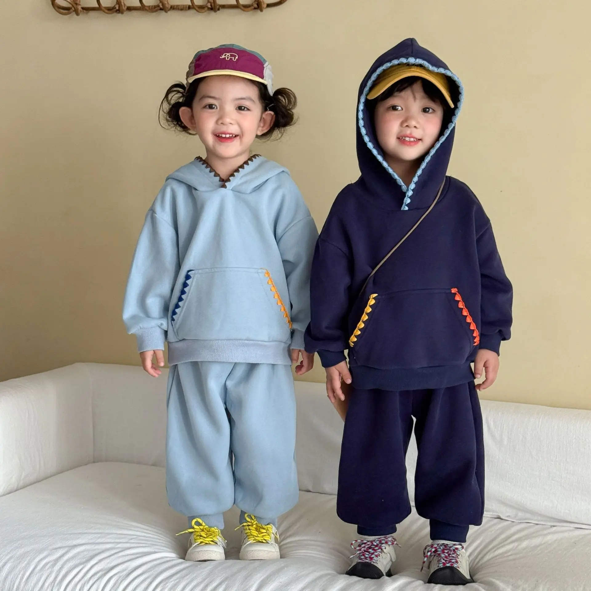 Children's Sets Autumn Sports Suit Girls' Casual 2026 New Spring and Autumn Baby Boys' Hoodie and Pants Two-piece Set