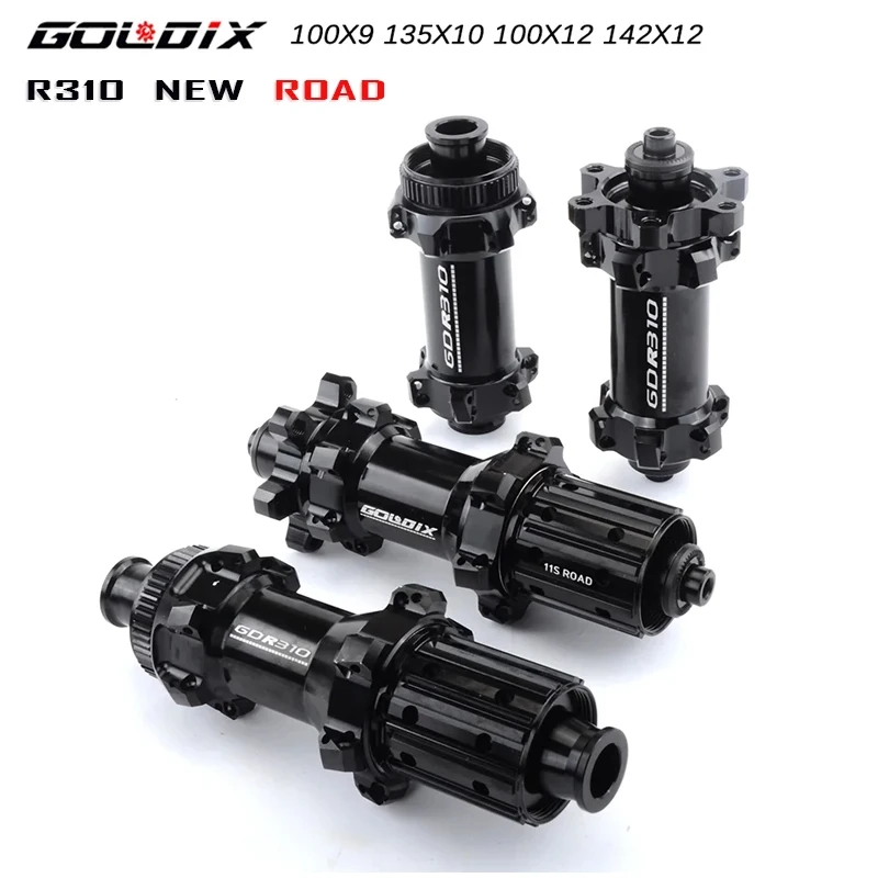 

GOLDIX 310 road bike disc brake hub 24H thru-axle quick release XD 142*12 100*135 compatible ratchet 52T 4 sealed bearing hub