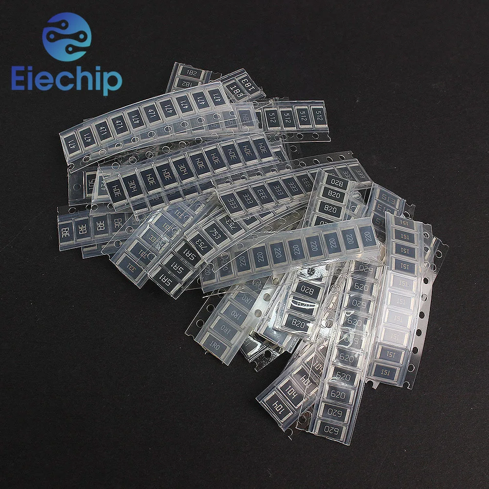 330PCS/Set SMD 2512 Resistance Assorted Kit 5% 1R-1M Kit Resistores 33 Values 10pcs for Each Diy Electronics Components
