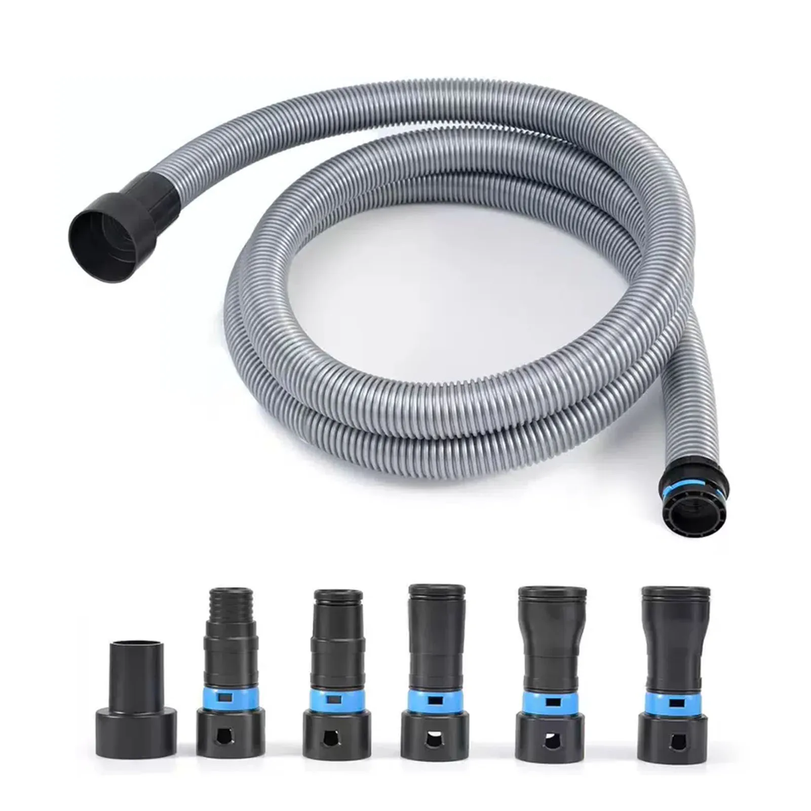 Dust Collection Hose Kit 1-1/4inx10ft Vacuum Hose with 6 Adapters for Power Tools and Sanders Dust Collection Hose with Adapter