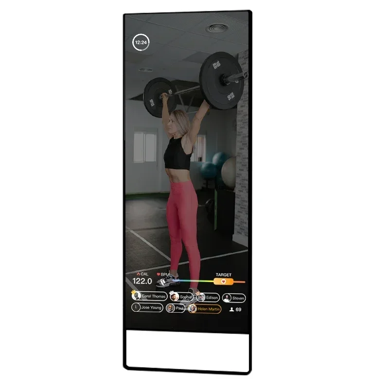 Smart interactive magic gym mirror intelligent exercise full length fitness mirrors with lcd screen magic mirror photo booth