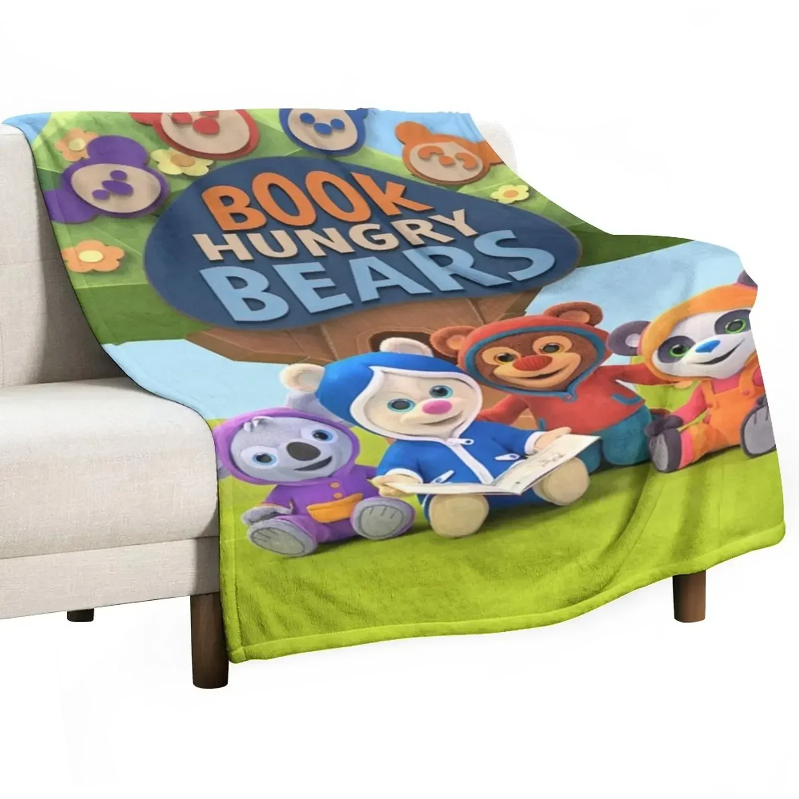 

funny Book Hungry Bears gift for fans Throw Blanket funny gift Bed Fashionable Blankets