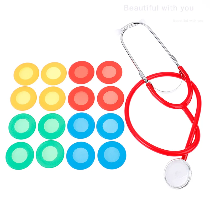 4Pcs/set Portable Soft  Silicone Stethoscope Diaphragm Head Cover Accessories