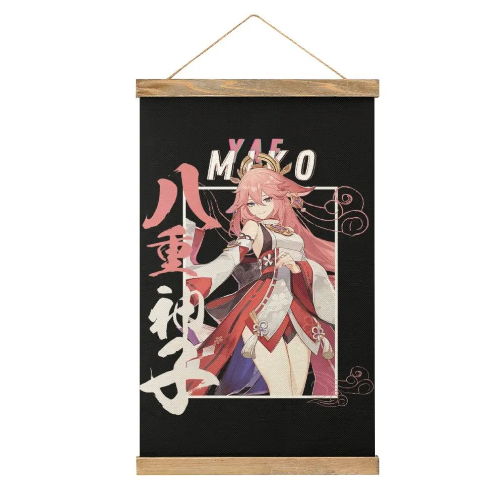 

Genshin Impact Yae Miko Poster For Sale Canvas Hanging Picture Classic Draw Bar Wall Decoration Cool Style Decorate