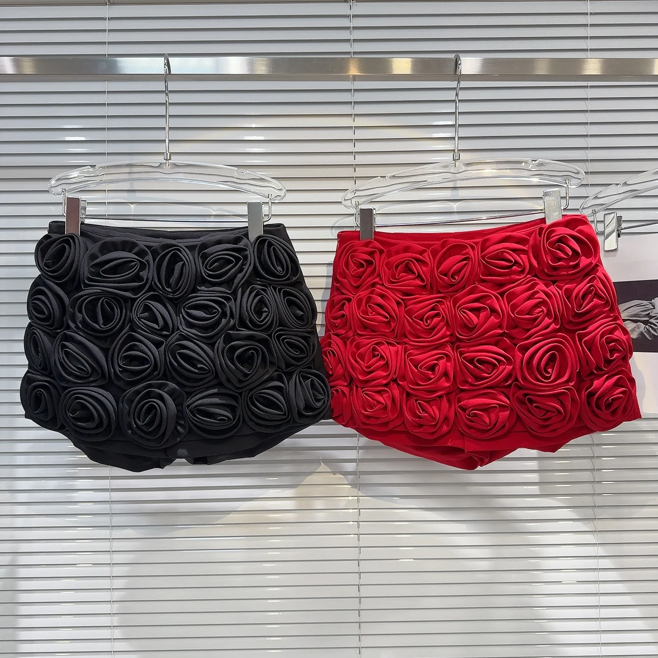 

Юбка-брюки с 3D украшением в виде розы Ele Ladylike, осенняя новинка Sle Street Faion, цветная юбка трапециевидной формы со средней талией