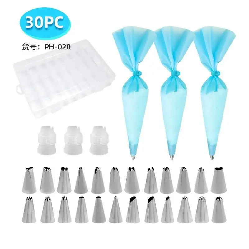 Cream Piping Tip Set, 30 Pieces, Including Piping Bags, Cake Baking Tool Set Kitchenware