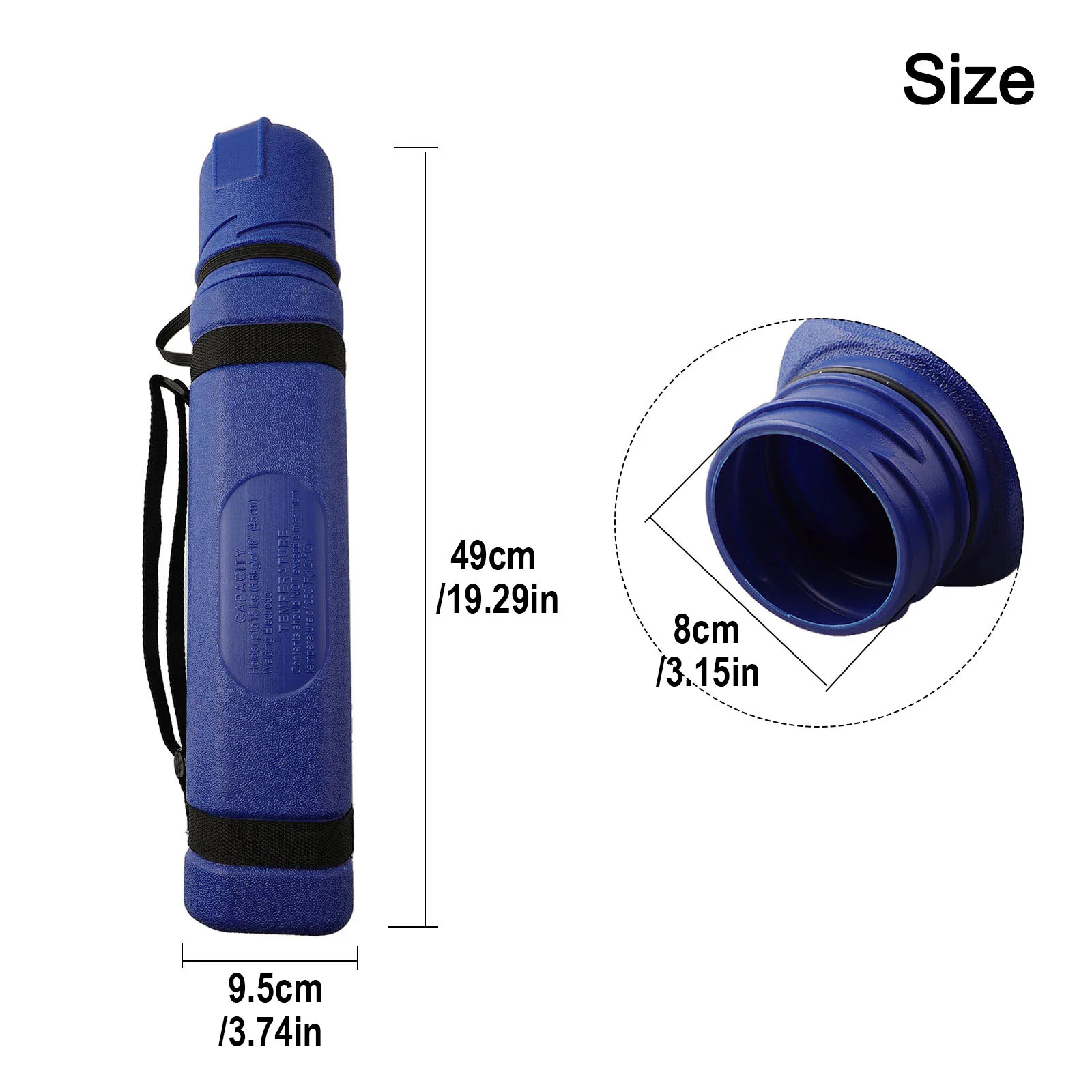 Recipiente de tubo de armazenamento de haste de soldagem, suporte de eletrodo de arco mma, sacos de armazenamento de capacidade de 4.5/6.5kg com clipe de transporte e alça