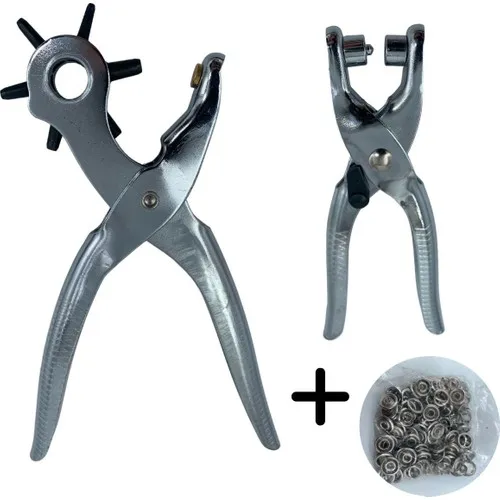 Buffer 2'li Easy Belt Leather Hole Punch Punching Tool Piercing Pliers Hole Punch Set