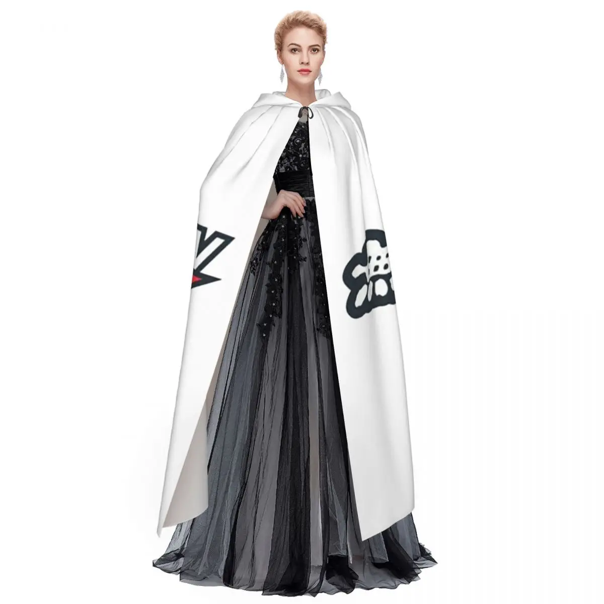 Mugen Motorsports Power Long Hooded Cloak Witch Medieval Costume Cosplay Cape HalloweenParty Adult Unisex - view 5